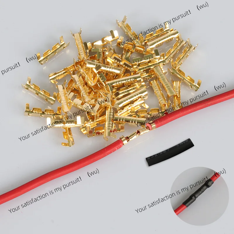 U-Shaped Wire Connector Set Crimp Terminal Block for Fast Wiring Cable Lock 0.5-1 mm ² with Heat Shrink Tube Kit