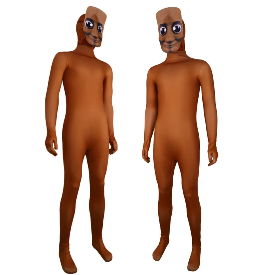 

Yellow bodysuit party cosplay costume adult children anime jumpsuit jumpsuit fancy dress mask set