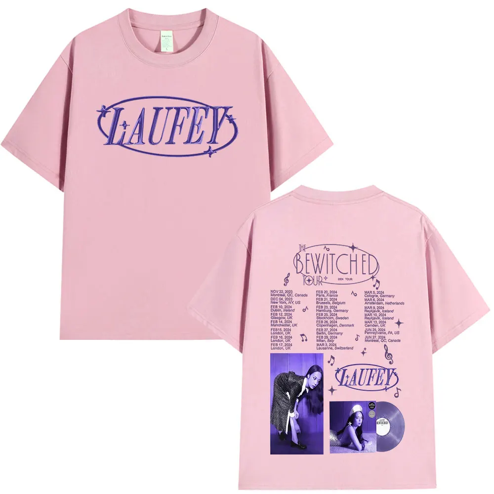 Laufey The Bewitched Tour 2024 T Shirt Fashion Harajuku Short Sleeve T-shirt Cotton Casual Oversized Tee Shirt Unisex Streetwear image 3
