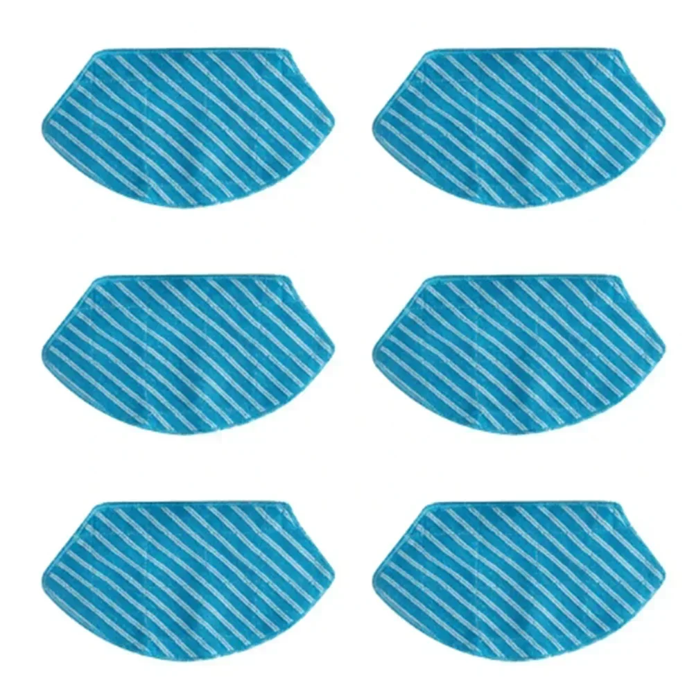 6 Pcs Microfiber Rags For Robot For Midea M71CN M7/i10 Vacuum Cleaner Dry And Wet Usage Mop Cloths Pad Floor Cleaning