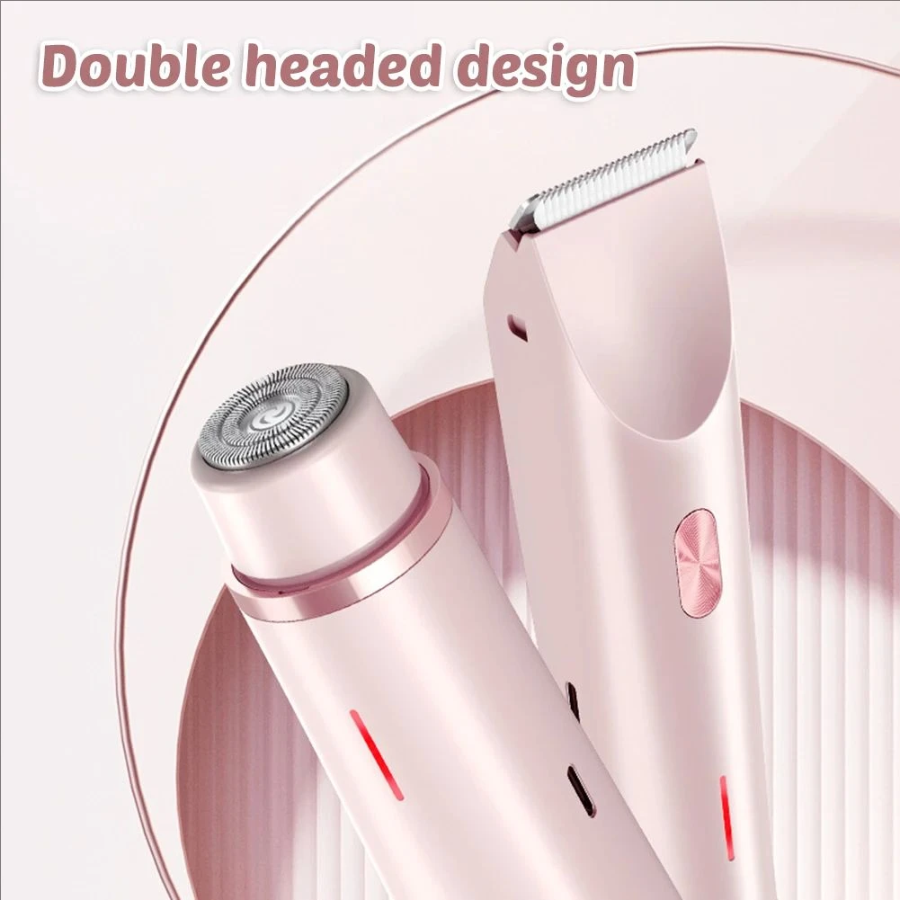 Dual-head hair remover multifunctional digital display lady's armpit hair leg hair private area hair trimmer for dry and wet use