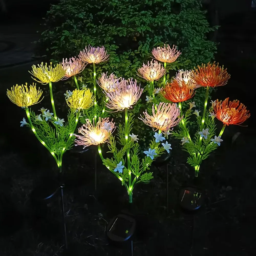 

New Outdoor Solar LED Lights Waterproof Glowing Flowers Simulated Flowers Lights Atmosphere Lights Camping Terrace Yard