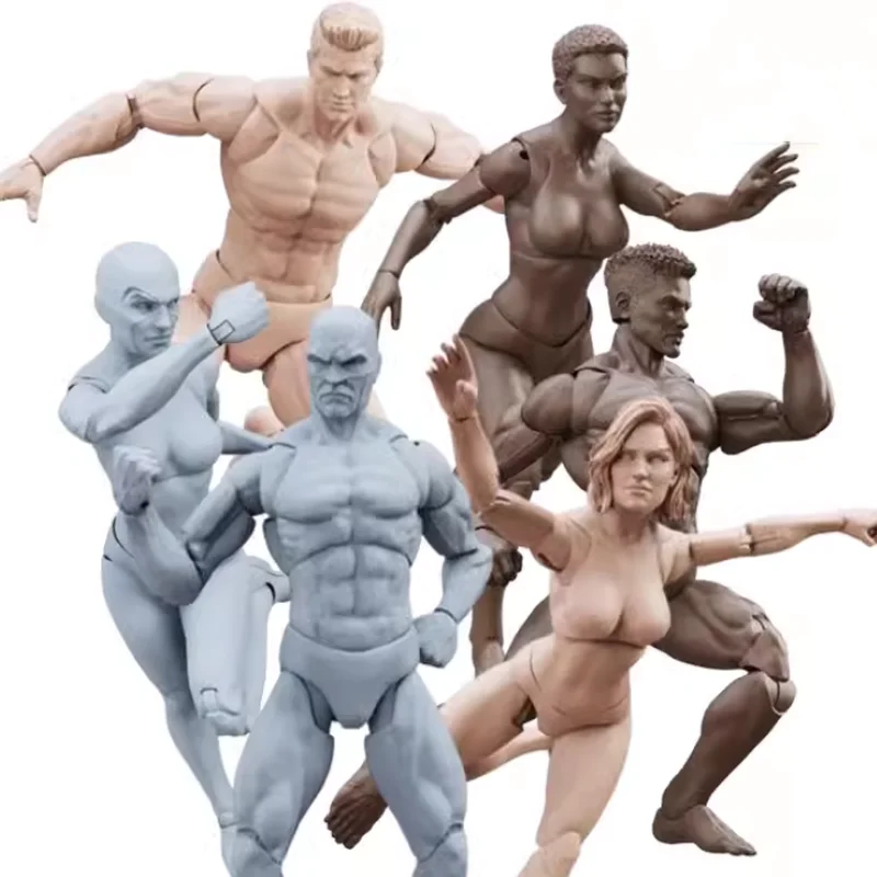 

In Stock 1/12 Scale Bfs Boss Fight Male Female Base Body Flesh Brown Gray Action Figure Collection Decoration Articulated Model
