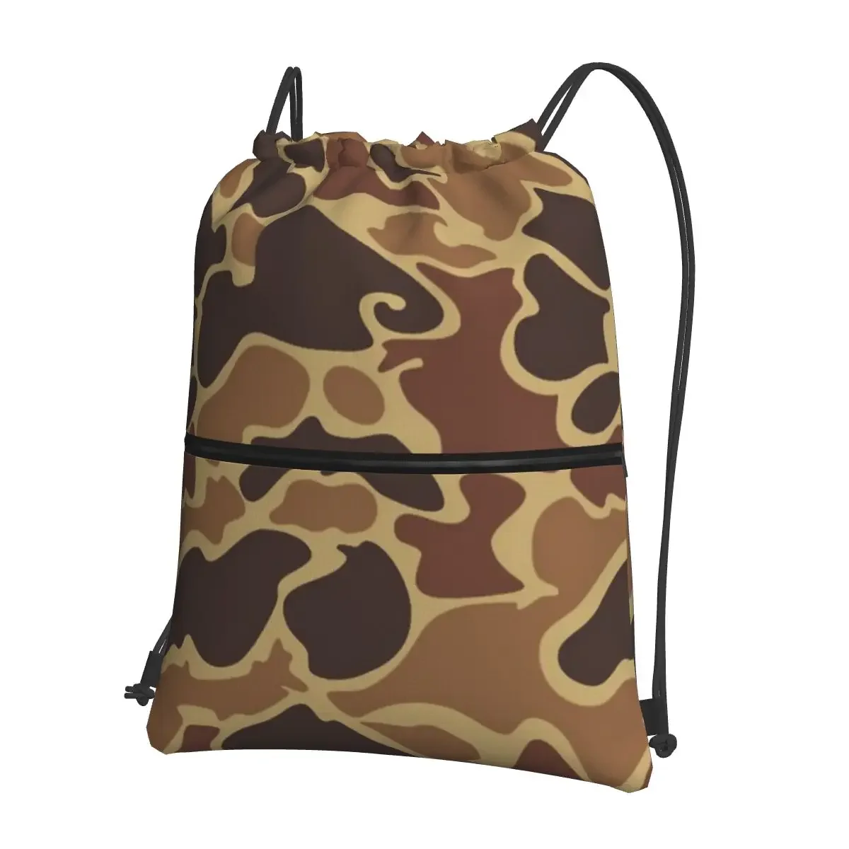 Duck Camo Portable Backpacks Drawstring Bag Casual Drawstring Bundle Pocket Book Bags For Travel Sport Man Woman