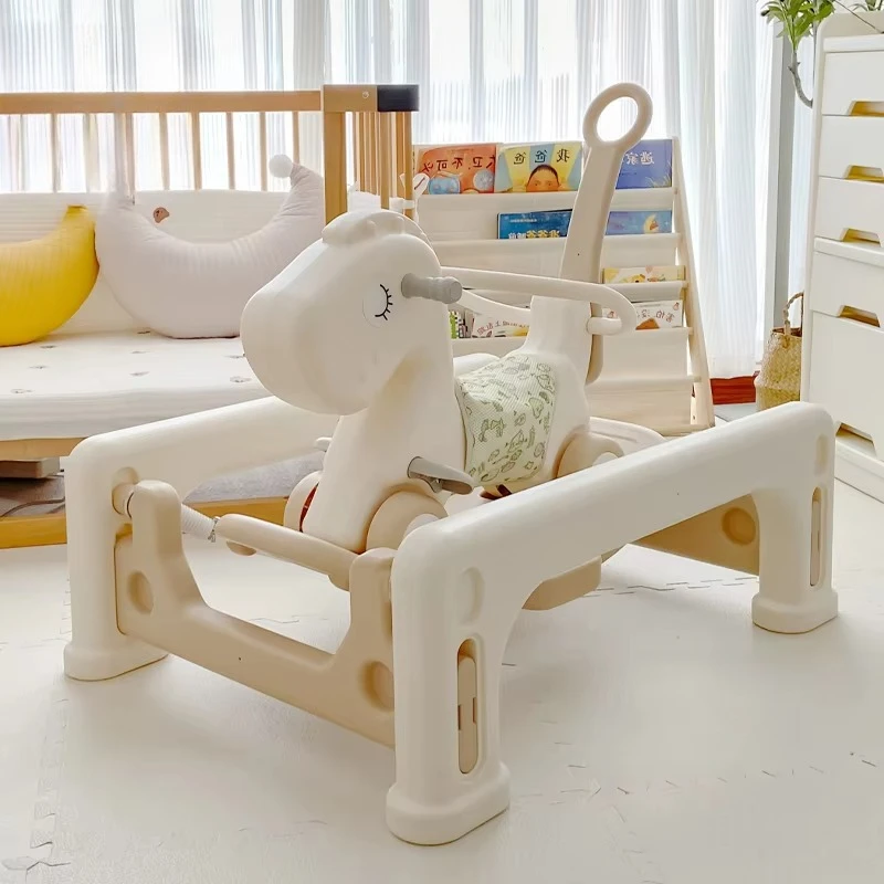 Toy Animals Rocking Horse Baby Plastic Unicorn Children Rich Cheap Cartoon 3 in 1 Mini Indoor Playground Chair