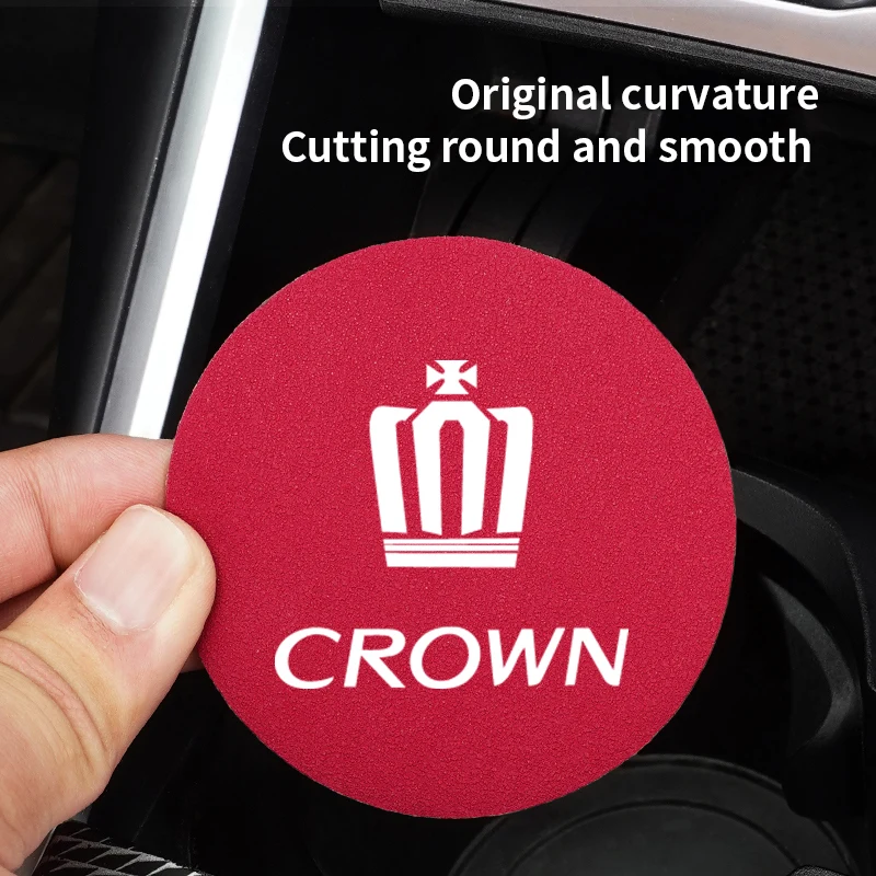 

2 Pieces Car Suede Leathe Coasters Pads Centre Console Cup Non-Slip Mats For Toyota Crown JZS171 JZS171W JZX175 JZX171 GRS180 18