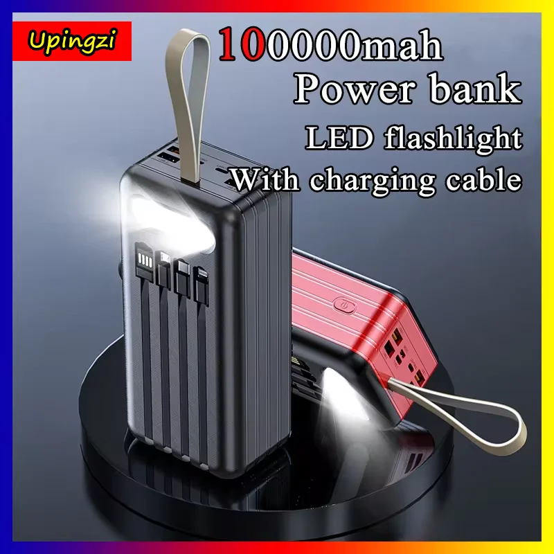 

Upingzi 100000mAh Power Bank Super Fast Charging Large Capacity Battery Capacity Power Bank For iPhone Xiaomi Huawei