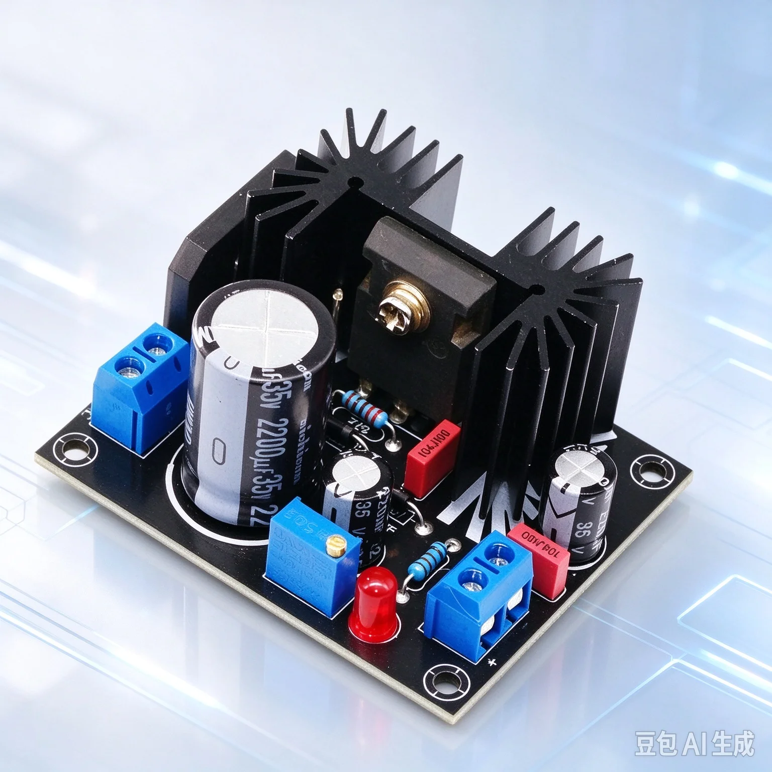 Adjustable DC Regulator Power Board for LM317 LM338T LT1083CP,5A 7A Filament Linear Regulator