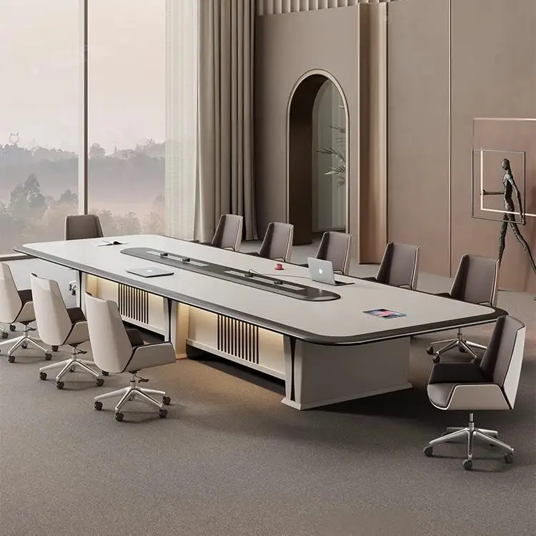 Modern Office Furniture Boardroom Meeting Room Conference Table With Matching Executive Chairs Long Meeting Table