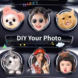 Customizable Photo Acrylic Car Clip Ornaments Air Outlet Clips with Custom Photo Function for Auto Car Cartoon Decors Gifts