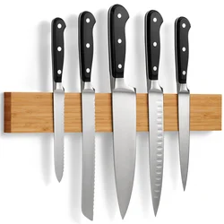 Magnetic Knife Holder 1 Pcs 16inch Premium Acacia Wood Magnetic Knife Strip Heavy Duty Magnet Strip for Knives