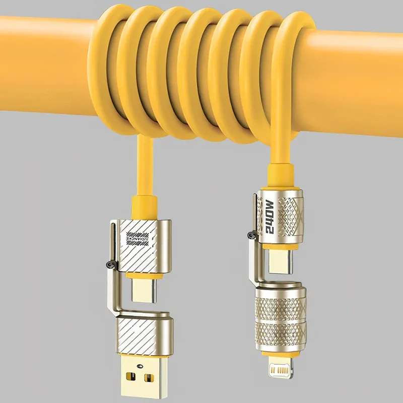 

240w USB-C 4IN1 Type C Fast charging For iPhone Xiaomi Samsung PD 2-in-2 data cable USB Cable