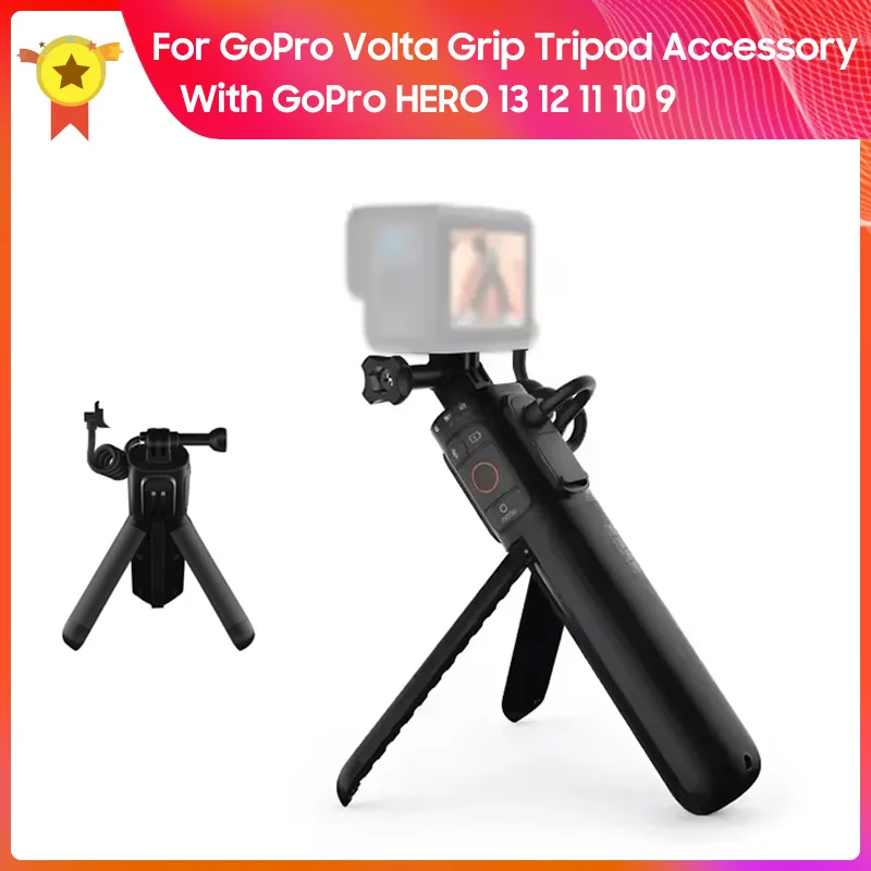 For GoPro Volta Grip With GoPro HERO13 HERO12 HERO11 10 9 Black Battery Grip Handle Tripod Remote Control Media Accessory