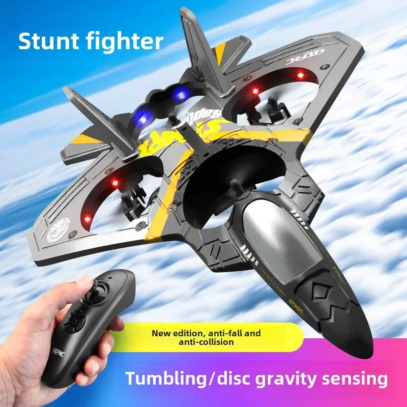 RC V17 Fighter Jet Glider Foam Remote Control Airplane Kids Drone Toy Lightweight Model Aircraft for Boys