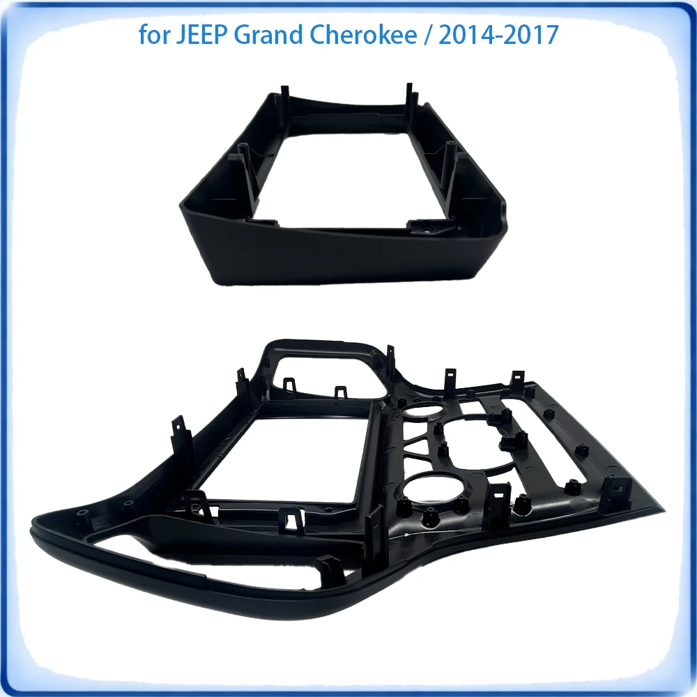 Car Radio Fascia Frame For JEEP Grand Cherokee 2014-2017 9 inch With Canbus Decoder & Wiring Harness Car Accessories Plug & Play