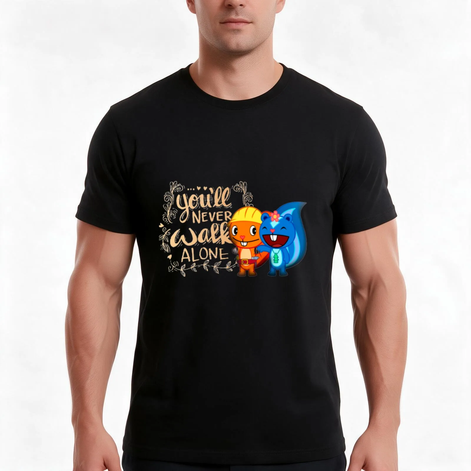Petunia and Handy Happy Tree Friends - Magical T-Shirt, Summer Casual Cotton Tee, Oversized Streetwear Tops, Unisex Men Women