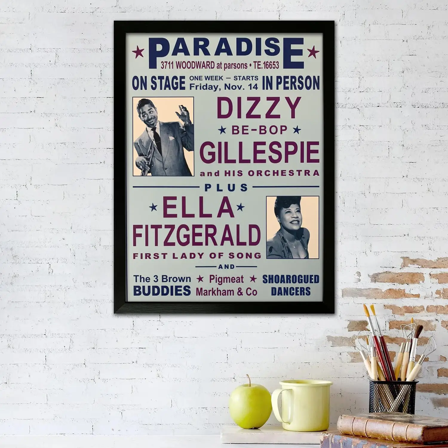 Dizzy Gillespie Canvas Art Poster, Wall Art Picture Print, Modern Family Bedroom Decor Posters,Decorative painting