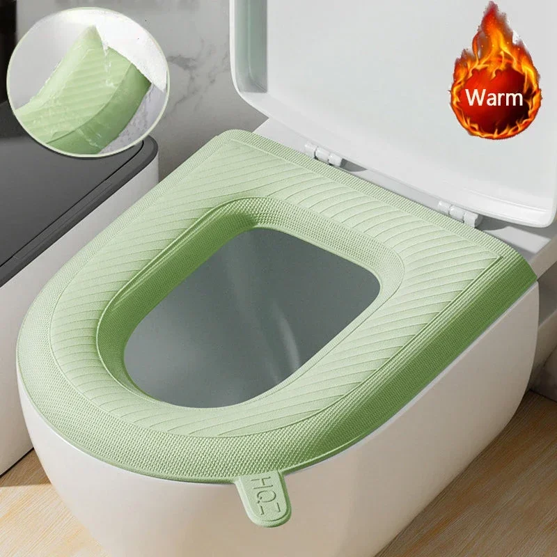 Waterpoof Soft Toilet Seat Cover Cushion Washable Closestool Mat O-shape Toilet Seat Bidet Toilet Cover Pad Bathroom Accessories