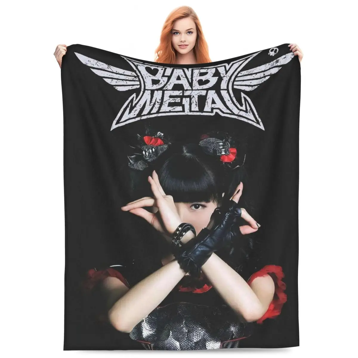 

Комбинированное одеяло Babymetal, флисовое одеяло для дивана, легкое одеяло для дивана, постельные принадлежности, уличные пледы, покрывало