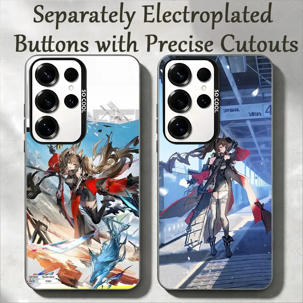 Fashion Endfield Game Gilberta Phone Case IMD Colorful Silver Suitable case For SamsungS25 S24 S23 S22 S21 S26 Plus Ultra Fold A