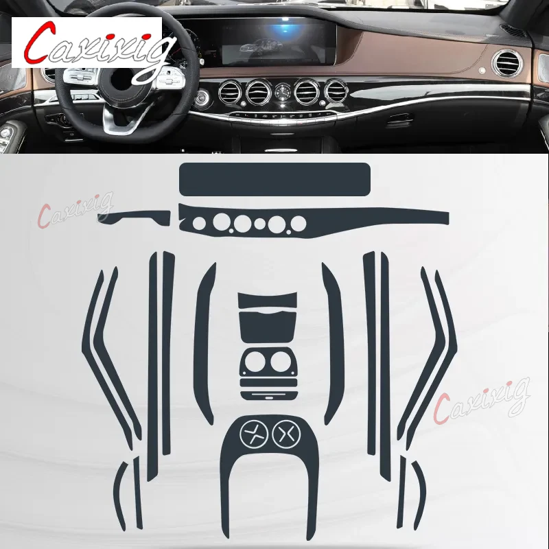 For Mercedes Benz Class-S W221 W222 S350 S450 2014-2020 Car Interior Center console Transparent TPU Protective film Anti-scratch