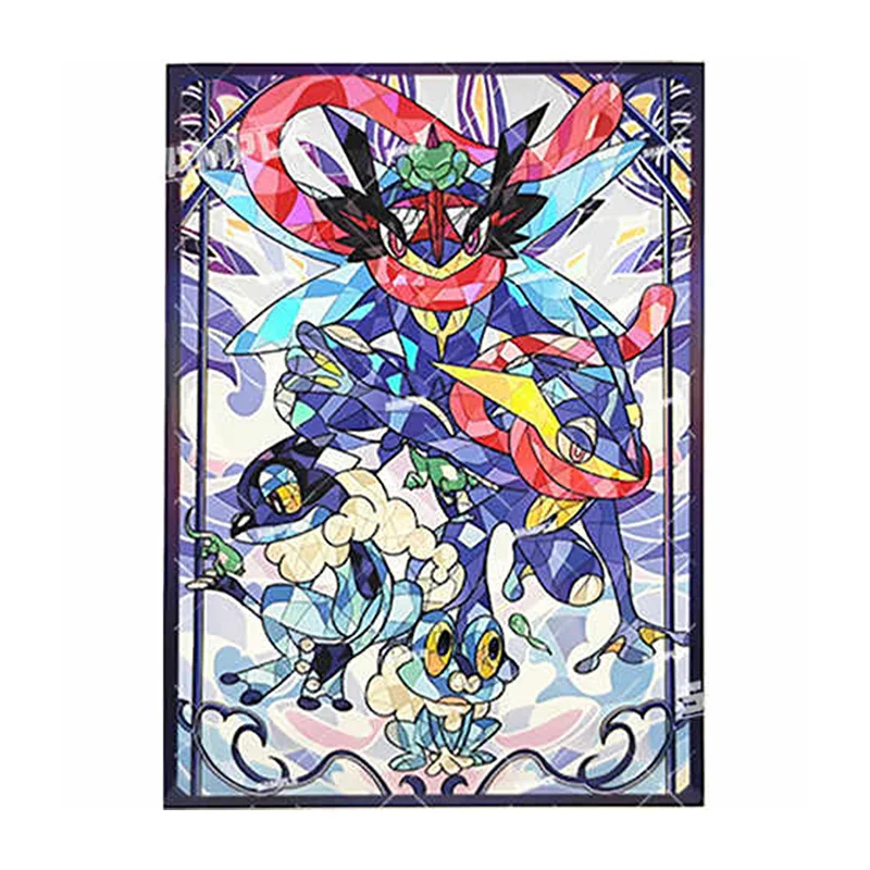 

60pcs/set Greninja Ash Ketchum Froakie Flash Card Sleeve PTCG Anime Game Collection Card Protective Cover Gift Toy 66*91mm