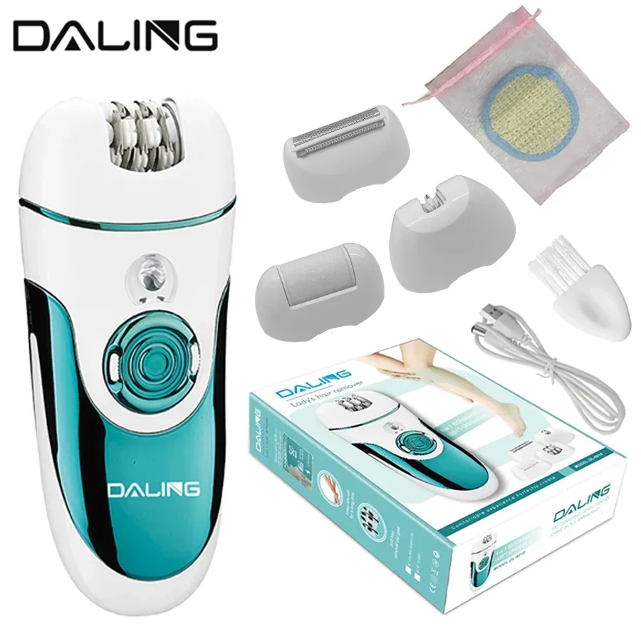 DALING DL-6018 USB Charging Home Portable Multifunctional 4-in-1 Electric Hair Removal Set