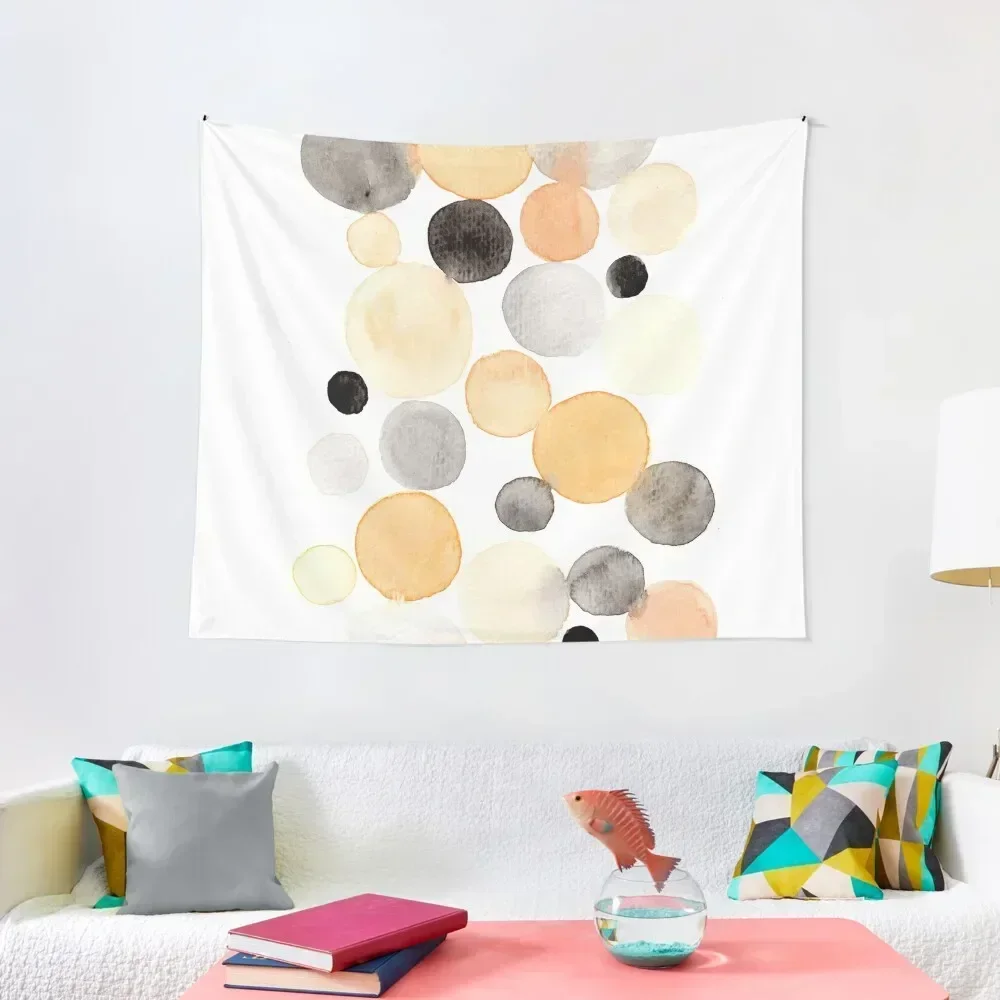 

peach bubbles - minimalist decoration in apricot and gray tones Tapestry Room Decor House Decor Tapestry
