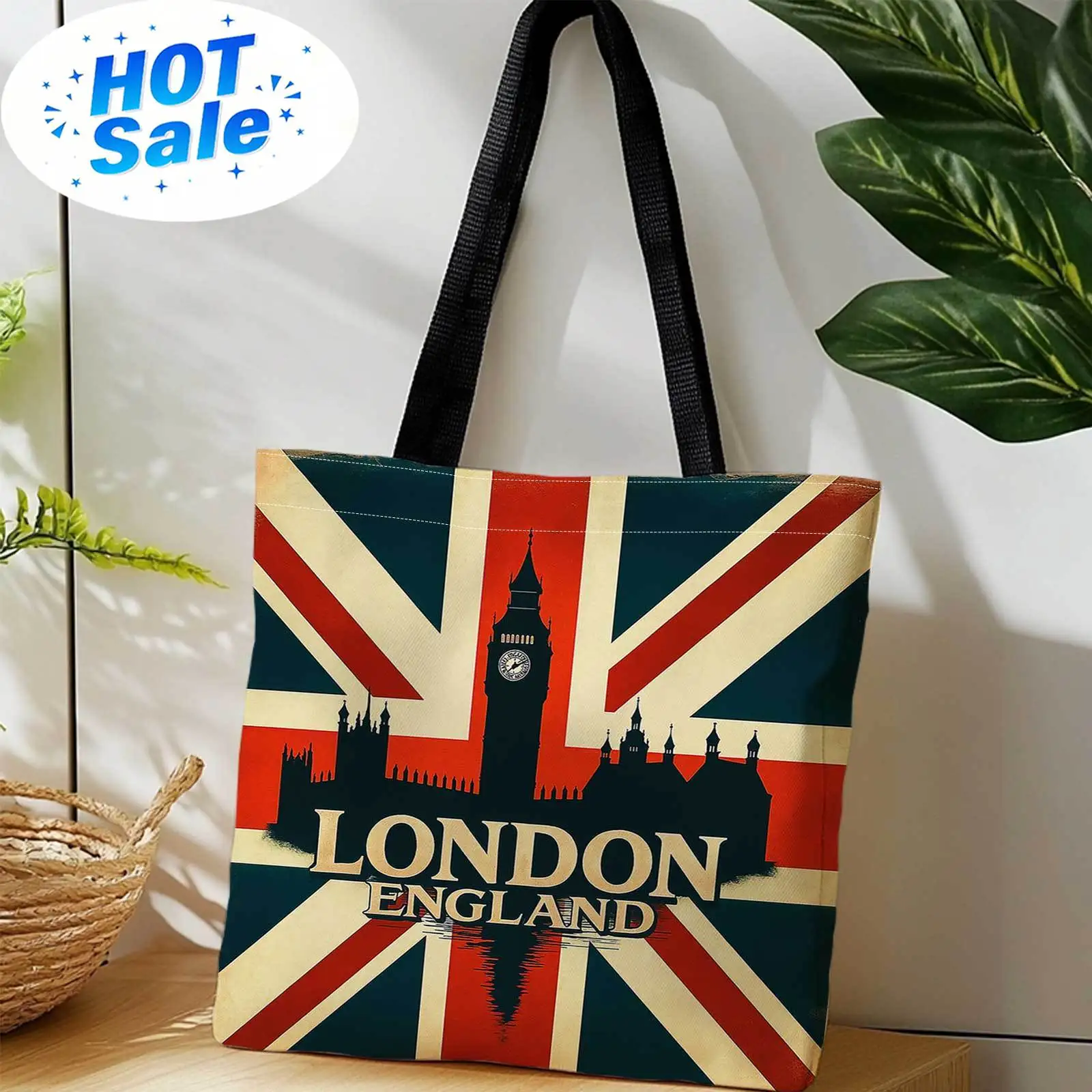 bolsa-tote-com-tema-britanico-adequada-para-viagens-estampa-dupla-face-do-union-jack-e-dos-monumentos-de-londres-com-big-ben-leve-e-dobravel