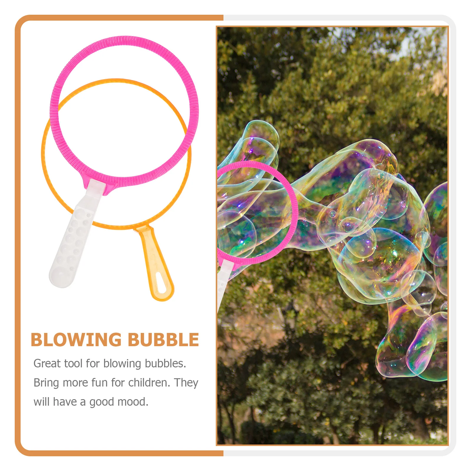 3pcs Ring Kids Bubble Maker Outdoor Play Bubble Ring Set Bubbles Maker Tool Blow Bubbles Wand Set Safe Durable