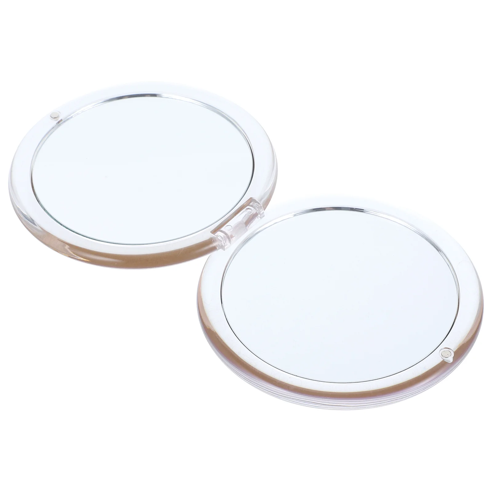 Kompaktowe lusterko mini składane okrągłe dwustronne z powiększeniem 1X i 10X do makijażu, podróżne, kieszonkowe, do torebki, na prezenty dla druhen