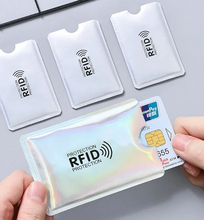 1/5/10PCS Anti Rfid Card Holder Blocking Reader Lock Bank Card ID Card Case Protector Metal Credit Card Holder Aluminium Case