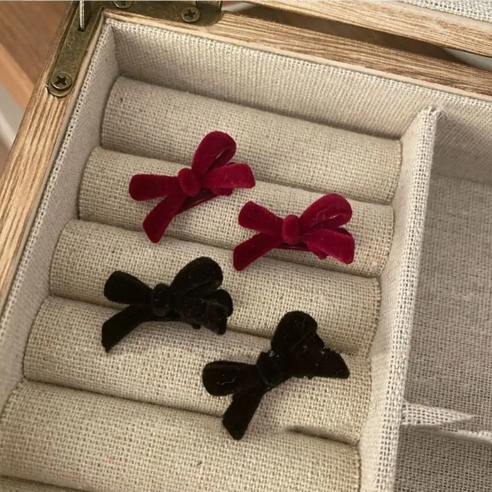 Модные женские головные уборы с бантом, бархатная шпилька с бантом, милые аксессуары для волос, инструменты для укладки волос, заколки для волос с бантом, мини шпильки для волос