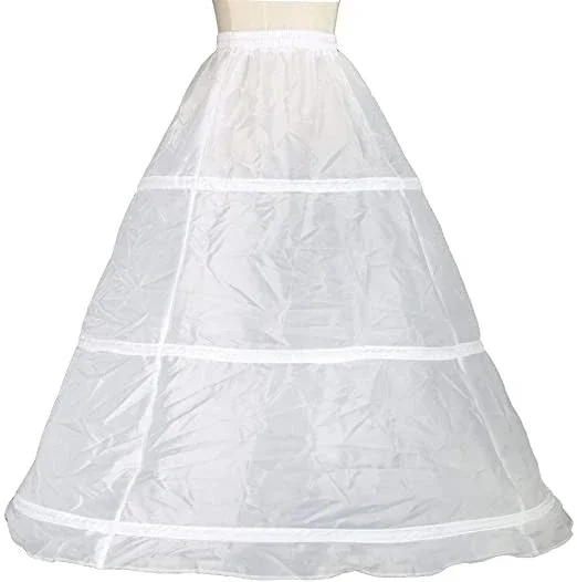 

Artful Women 3 Hoop Crinoline Petticoats Skirt Slips Floor Length Underskirt for Wedding Dress Ball Gown Bridal