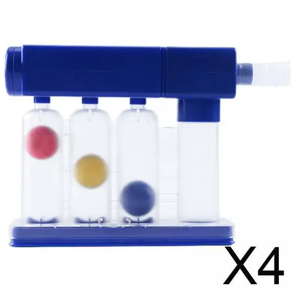 

4xDeep Breathing Lung Exerciser Lung Recovery Breathtrainer Washable Hygienic 3 Ball Device