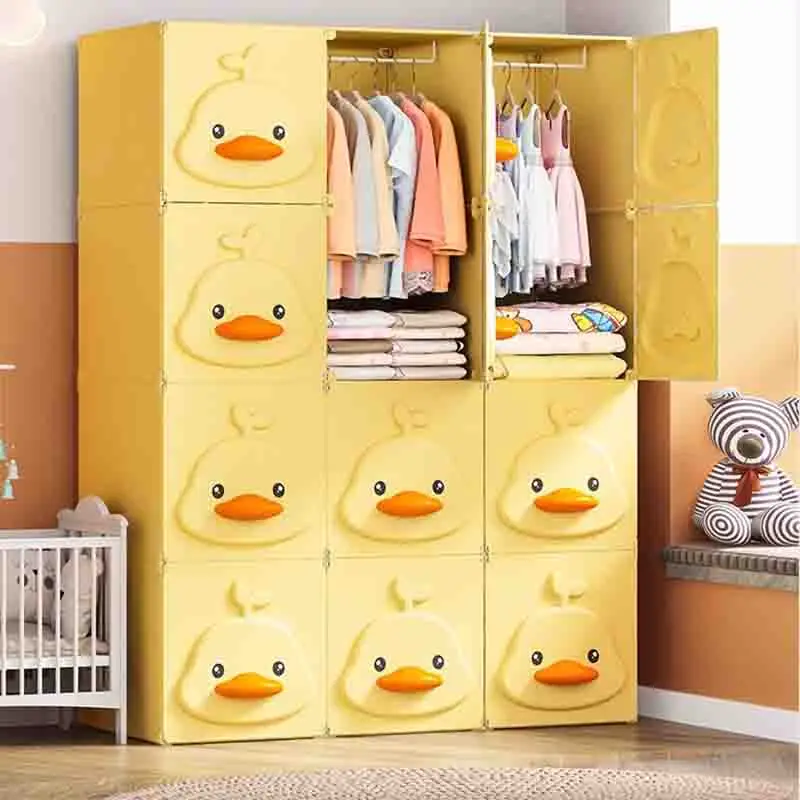 Storage Cupboard Wardrobe Plastic Placard Clothes Display Simple Shelf Jewelry Fabric Closet Cube Vestidores Trendy Furniture