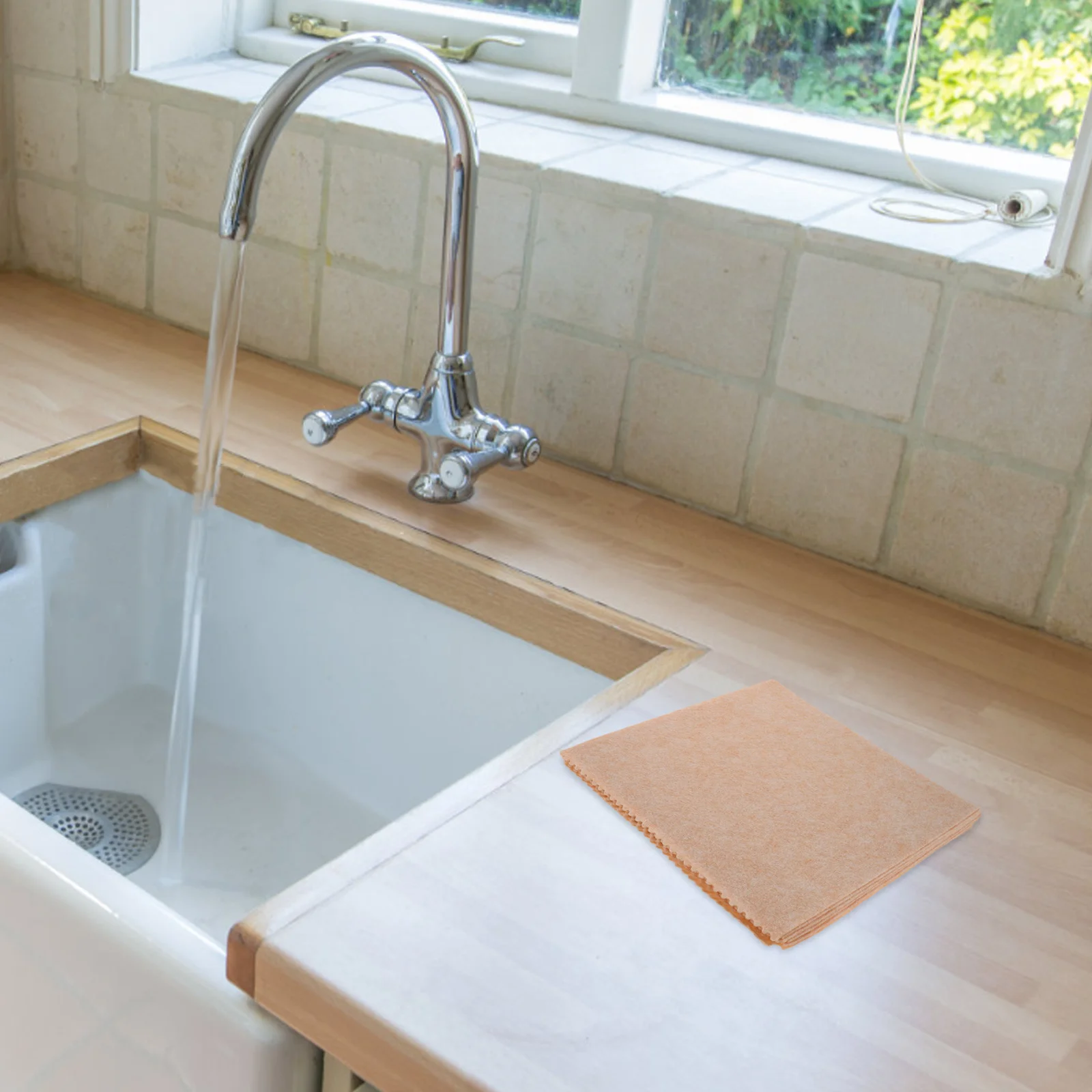 

10pcs Loofah Dish Cloth Reusable Ultrafine Fiber Oil Resistant Kitchen For Dishes Cooktop Scrubbing Household