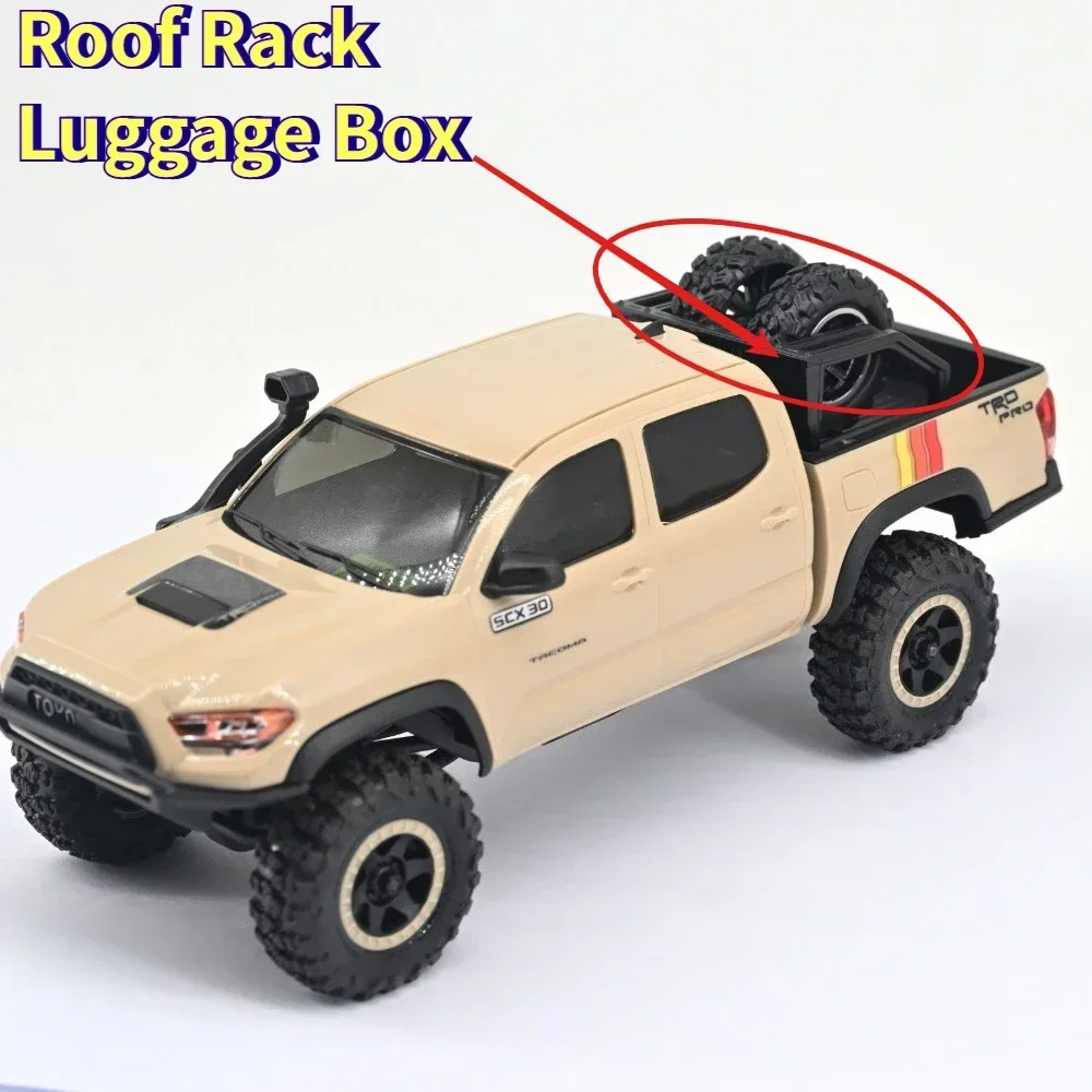 Injection Molded Roof Rack Luggage Box For Axial SCX30 1/30 RC Crawler Custom Size Off Road Simulation Decor Upgrade Accessories