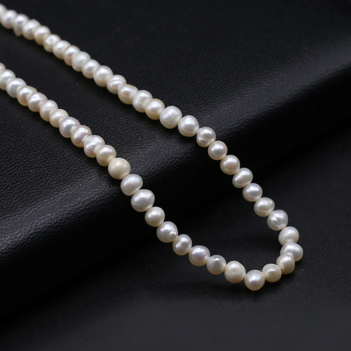 Fine Natural Zhuji Freshwater Culture Pearl Beads Small Loose Oval Pearl Bead for Jewelry Making Diy Necklace Bracelets