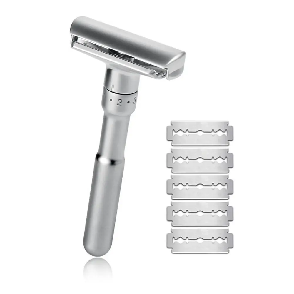 Uchwyt przenośny łagodny prezent dla niego twarz damska maszynka do golenia z podwójną krawędzią klasyczna męska golarka ręczna golarka regulowana maszynka do golenia