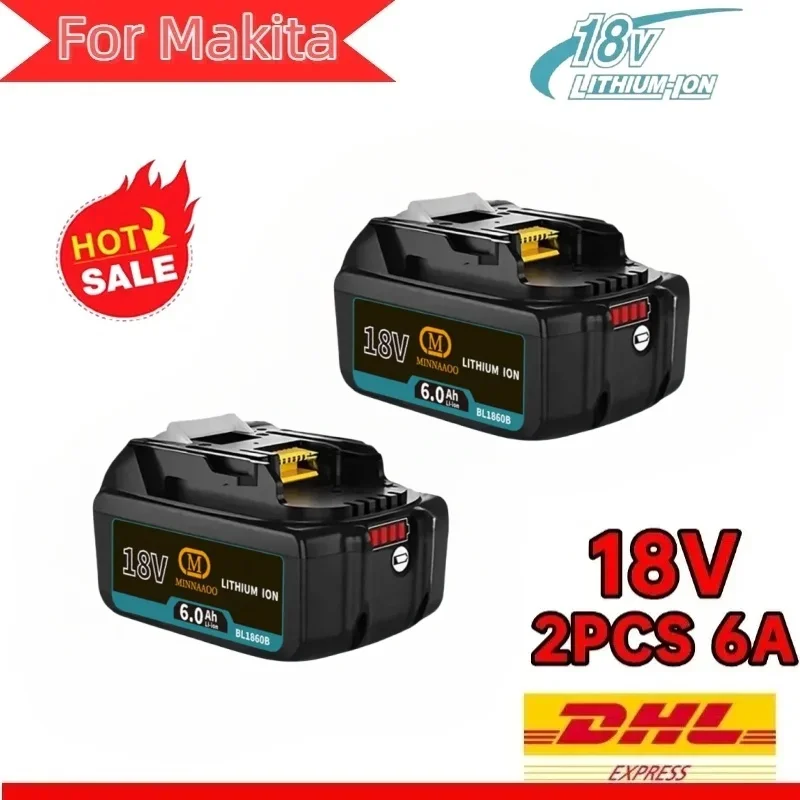 

New For Makita 18V 6.0Ah Rechargeable Battery For Makita BL1830 BL1830B BL1840 BL1840B BL1850 BL1850B Power Tools Battery