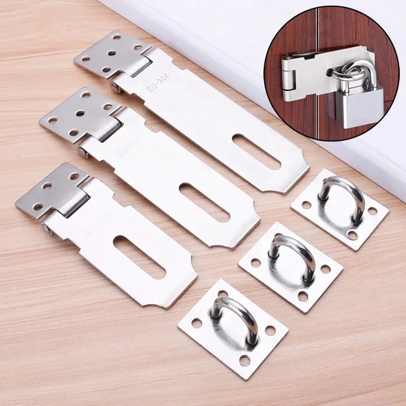 Stainless Steel Thickened Lock Pin Lock Buckle, Security and Anti-theft Lock Buckle, Door and Window Cover Hardware