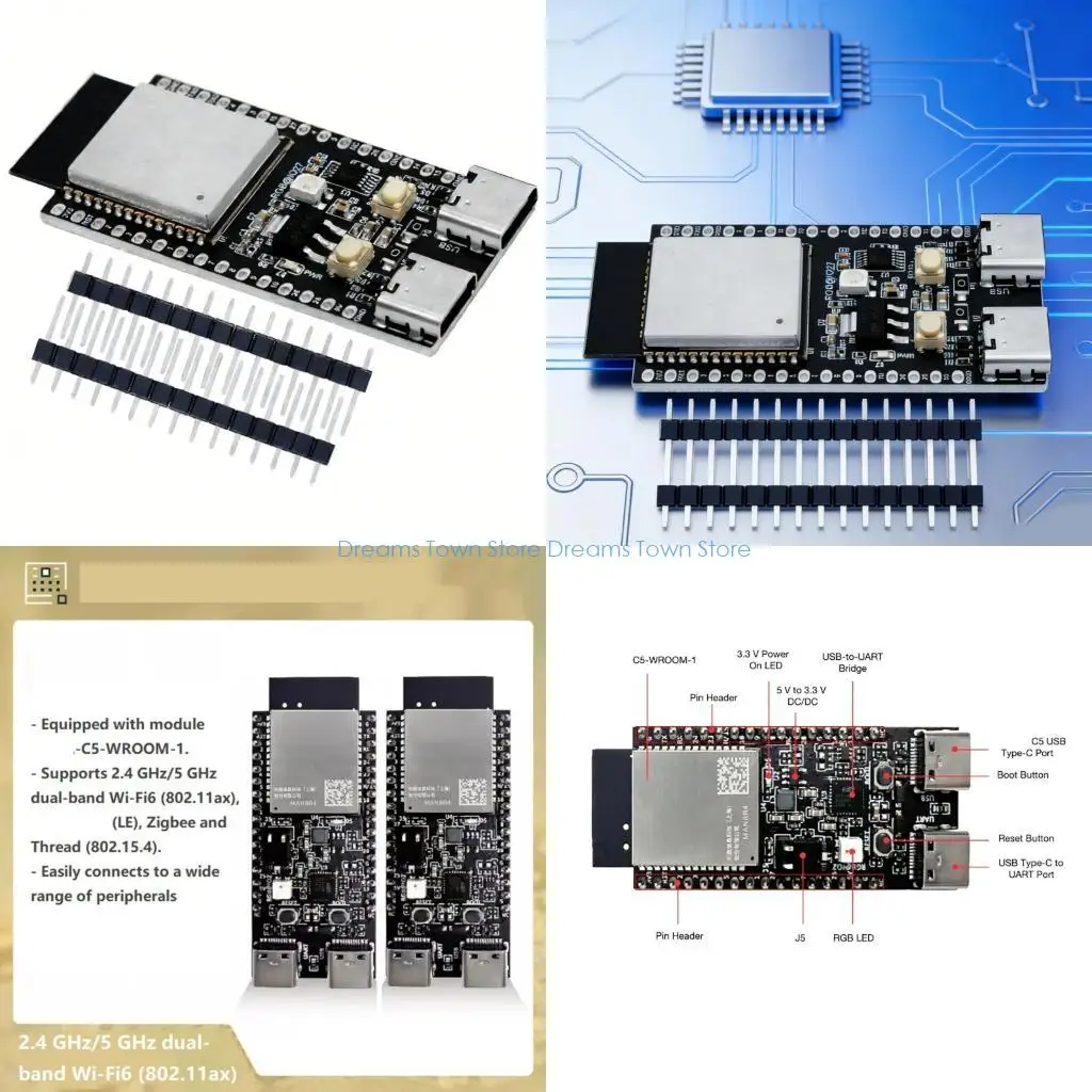 

HX6A C5 Development Board Supporting WiFi 6 and Bluetooth-compatible 5.0 for Fast Speed Data Transfer and Stable Connectivities