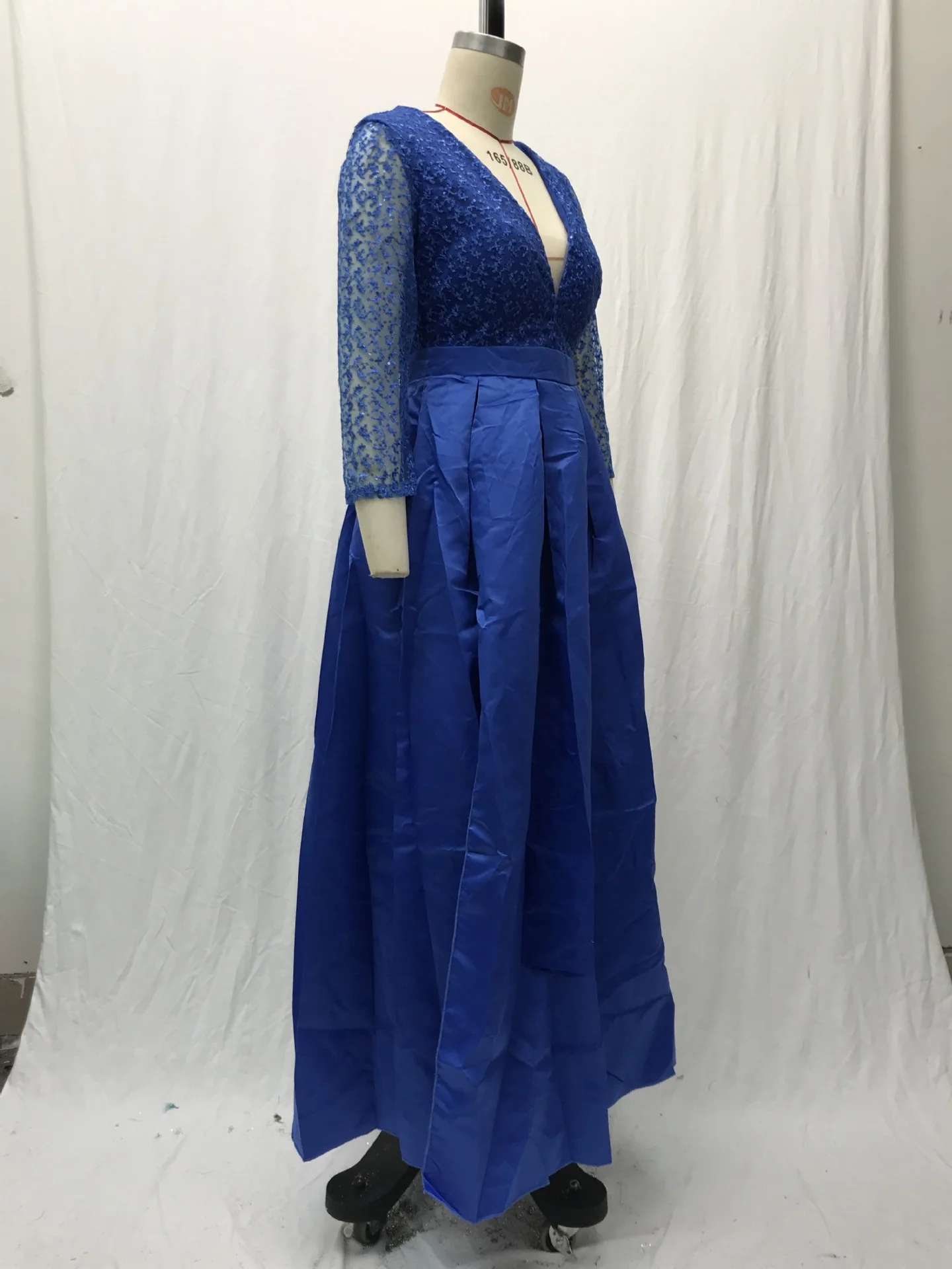 Spring And Summer Women's Lace Sequins Sexy Long Dress Trailing Banquet Evening Dress