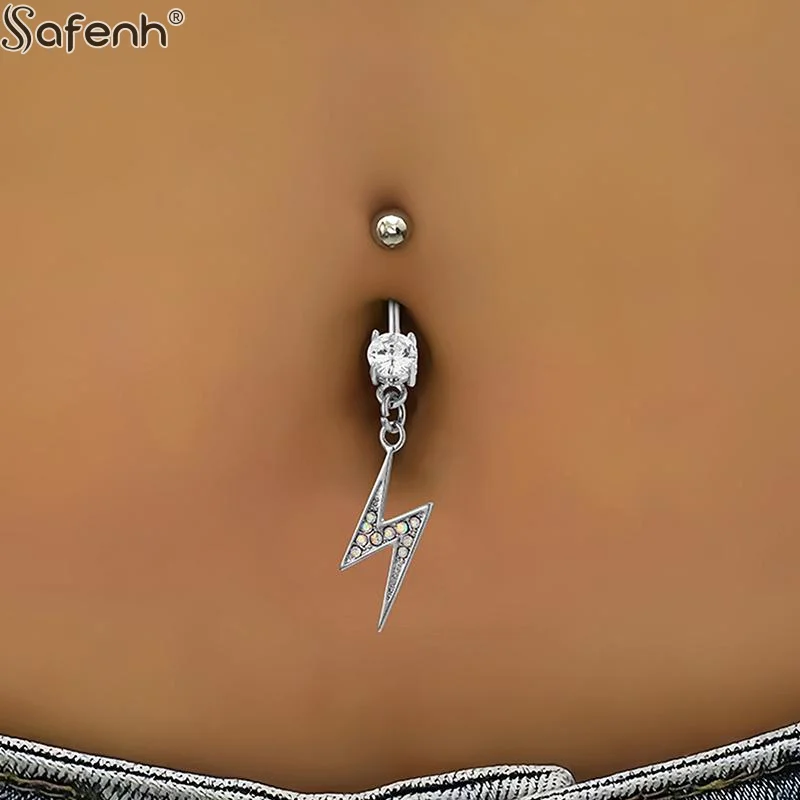 1pc High Quality Copper New Navel Barbell Piercing Internally Threaded Belly Button Ring Body Piercing Jewelry Women Accessories