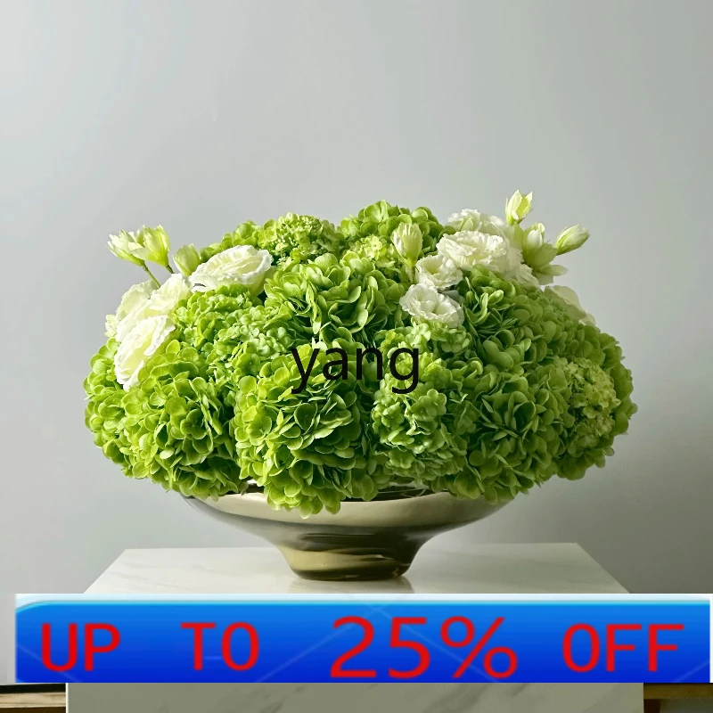 

LH simulated flower art hand feeling hydrangea ornament living room entrance round table dining table ornament