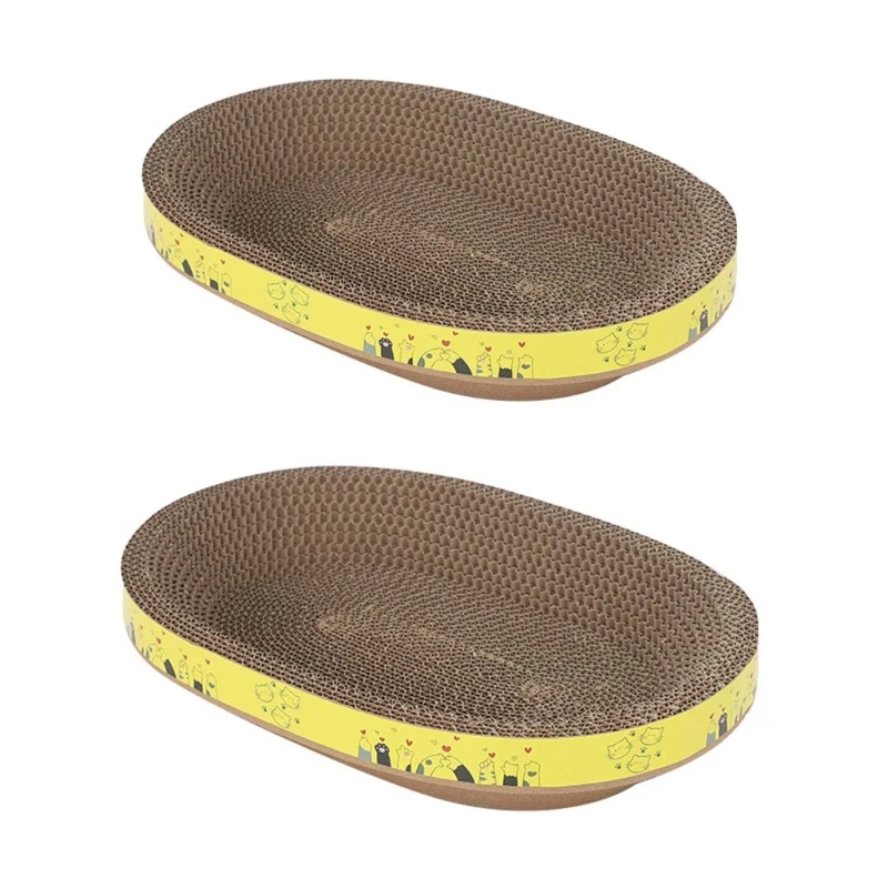 Oval-Shape Corrugated Paper Cat Scratch Guards Pet Scratching Claw Scraper Cat Products Scratcher Pet Furniture Protect