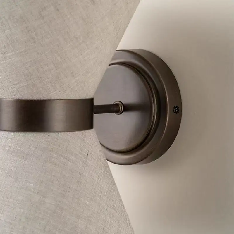 الشمال وابي سابي القنب اللون النسيج الفن الجدار ضوء الحد الأدنى صالون غرفة نوم السرير الممر جو داخلي LED تركيبات مصابيح #5