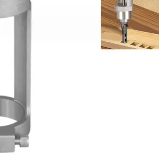 Square Hole Drill Adapter Fixing Bracket Joint Mortiser For Hand Electric Drills Woodworking Tool Aluminium Alloy Silver 20mm Cl