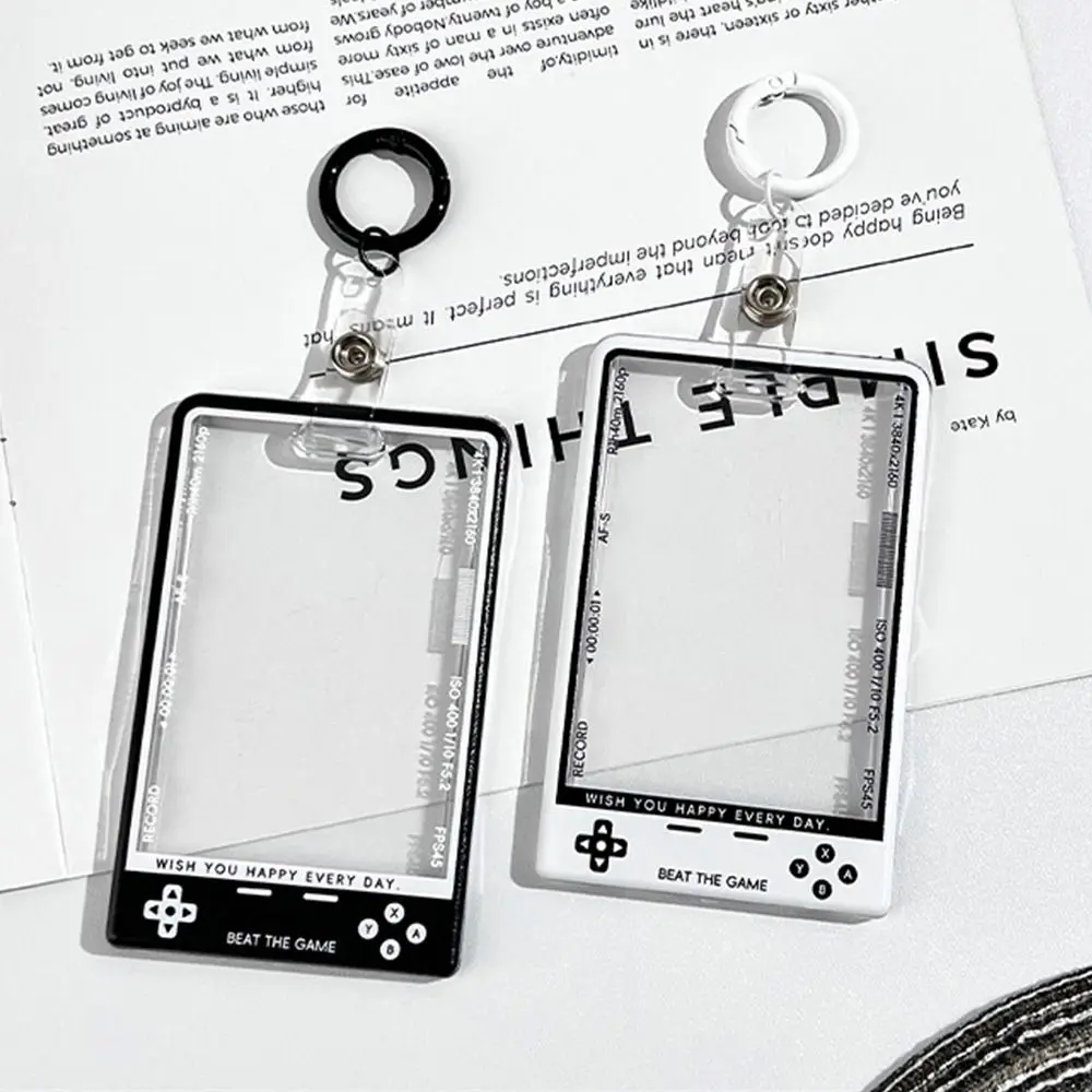 1Pcs Kpop Card Holder Display Transparent Student Card Protector with String Korean Fashion Photocard Holder for Kids Idol
